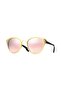 Women's Sunglasses Round Design Gold Frame Pink Mirrored Glass - 2