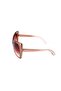 Women's Sunglasses Cat Eyes Design Rose Frame Brown Glass - 3