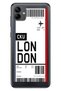 London Airplane Ticket with Samsung Galaxy A04 Case Silicone Moderna Pattern