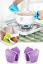 Practical Hand Fireproof Oven Gloves Silicone Non-Slip Waterproof Fireproof Silicone Gloves (1 Piece) - 2