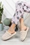 Plush Slippers Imported Velsoft Fabric Silent Eva Sole Indoor Indoor Slippers Women (4 PCS) - 7