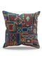 Double Sided Printed Anatolia-6 Patterned Suede Throw Pillow Case