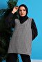 سترة نسائية منقوشة بنقشة Houndstooth - 4
