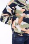 Green Powder Patterned Hooded Unisex Children's Winter Fleece Coat with Pockets - 5