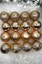 16 Pieces Champagne Yellow Color Salmon Color Cici Ball 6 Cm Glitter Matte Glossy Christmas Tree Ornament - 2