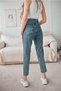 Mariola Women's Light Blue Snow Washed High Waist Denim Mom Jeans Boyfriend - 4