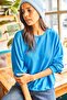 Women's Plain Blue Basic Soft Textured Casual Sweatshirt SWT-19000457 - 5