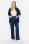 Pomelan High Waist Lycra Wide Leg Denim Jeans, Wide Leg Jeans - 2