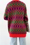 Women's Red Button Detailed Pocket Loose Knitwear Cardigan - 7