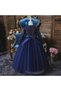 Navy Blue Zara Sequined Children's Evening Dress - Girls' Dress - Girls' Prom Dress Christmas Dress - 4
