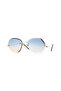 Rimless Glass Design Gradient Glass Women Sunglasses - 2