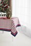 Ays Home Red Navy Blue Gingham New Year Christmas Dining Table Cloth - 5