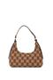 Brown Checkers Canvas Women's Shoulder Bag 05Po22K1596 - 4