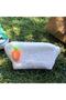 Cute Plush Washable Zippered Gingham Lined Cloth Pen Holder Pencil Case Wallet Makeup Bag