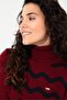 High Collar Red Women's Sweater Lemar - 3