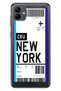 Newyork Air Ticket with Samsung Galaxy A04 Case Silicone Moderna Pattern