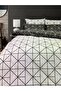 Double Duvet Cover Set with Elastic Sheets Geometric - 2