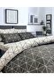 Double Duvet Cover Set with Elastic Sheets Geometric - 3