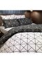 Double Duvet Cover Set with Elastic Sheets Geometric - 4