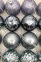 Pack of 16 Dark Silver Color Cute Balls 6 Cm Glitter Matte Shiny Space Gray Christmas New Year Pine Tree Ornament - 3