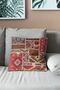 Double Sided Printed Anatolia-2 Patterned Suede Throw Pillow Case - 3