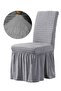 Bashtugh Chair Cover with Ruffled Skirt, Elastic, Washable Chair Cover, 6 Pieces. - 2