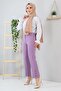 Button Detailed Trousers Lilac 10632 - 3