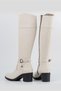 Women's Beige Genuine Natural Leather Boots - 2