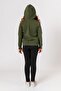 Girl's Zippered Hooded Sweatshirt - 3