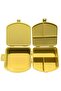 Yellow Compartmented Lunch Box / Two Compartment Feeding Storage Container Box - 2