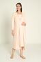 Salmon Long Sleeve Lace Detailed Maternity and Maternity Nightgown Set
