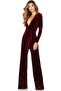 Low-cut Velvet Jumpsuit - 2