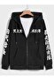 Unisex Tokyo Revengers Text Zippered Hooded Sweatshirt with Pockets - 2
