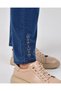 Large Size High Waist Embroidered Lycra Ankle Length Designed New Season Light Blue Jeans - 5