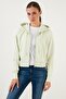 Cotton Zippered Hooded Crop Sweat Sweat A1930 - 2