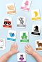 I'm Learning Colors Wooden Educational Cards Preschool Nursery Wooden Toy Flash Cards