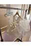 White Organza Puffy Dress - 4