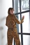 Leopard Patterned Satin Pajama Set - 2