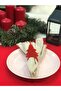 Decorative Christmas Napkin Holder 6-Piece Red Pine Tree Motif Felt Napkin Ring Napkin Ring - 2