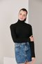 Women's Black Lycra Turtleneck Sweater