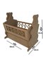 Wooden Baby House with Roof (15 Pieces with Furniture) and Wooden Crib - 3