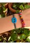 Gray String Syriac Bracelet and Mother of Pearl Stone Bracelet 2-Piece Combination - 2
