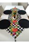 Placemat Set (dama Makkenzie Pumpkin Patterned Tasseled Runner 4 Black Tableware - 6