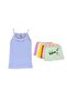 Girl's Colorful 4-Piece Rope Strap Undershirt and 4-Piece Printed Boxer Set