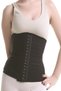 Unisex Black Latex Steel Underwire Body Shaper Waist Corset Dr01