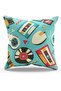 Double Sided Printed 90's-2 Patterned Suede Throw Pillow Cover