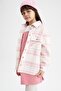 Girl's Oversize Fit Flannel Long Sleeve Shirt - 6