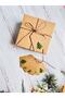 Kraft Label / felt Pine Tree Patterned Kraft Label 5 Pieces - 5