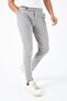 Men's Gray Slim Fit Pleated Button Detailed Linen Trousers
