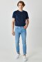 Men's Ice Blue Magic Slim Fit Slim Fit Flexible Denim Jean Trousers - 2